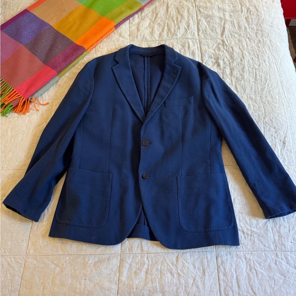 Men's Classic Navy Two-Button Blazer